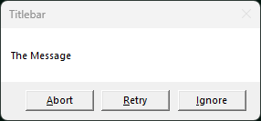 This is an image of an Abort Retry Ignore message box.